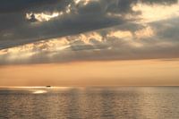 sunset in the open sea