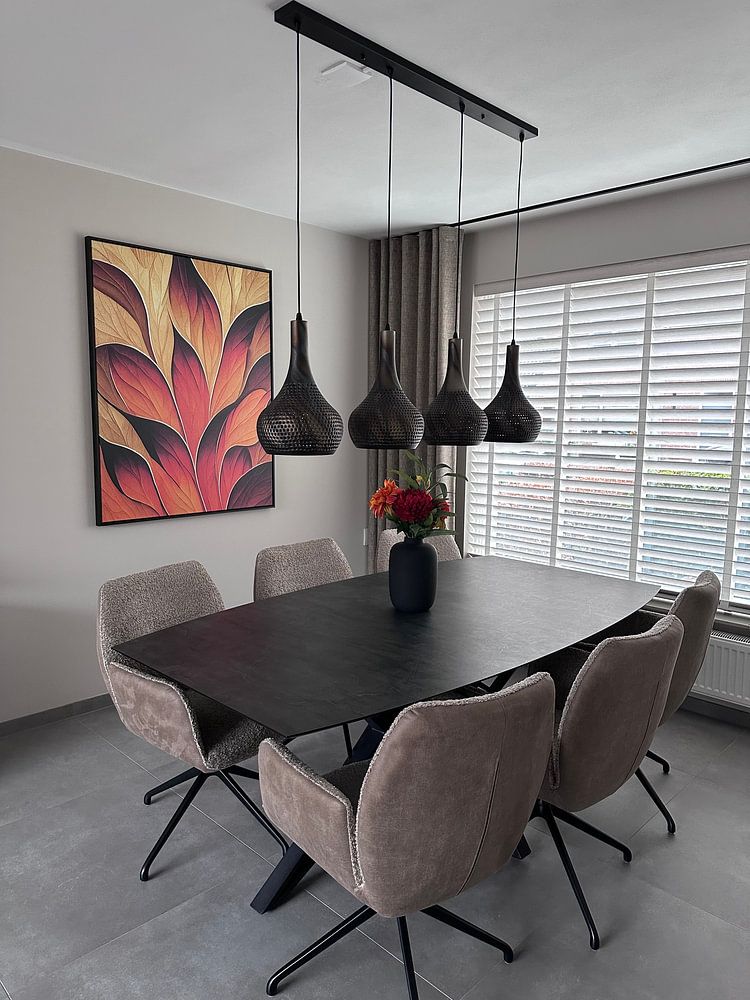 Abstraktes Blatt in Herbstfarben  von Bert Nijholt 