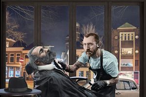 Vincent van Gogh offre un rasage à Jozef Israëls sur Elianne van Turennout