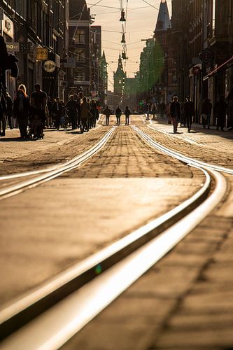 Premier jour de printemps au centre d'Amsterdam
