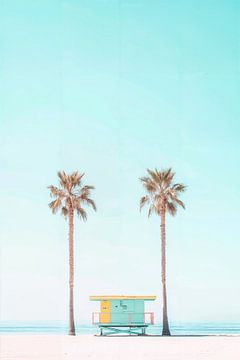 Strandhuis Palmen van Poster Art Shop