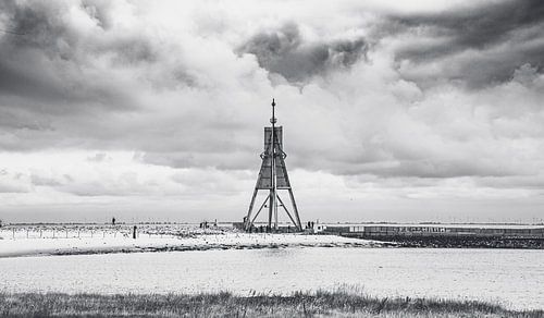 Einsamkeit und Hoffnung. Kugelbake Cuxhaven an der Nordseeküste