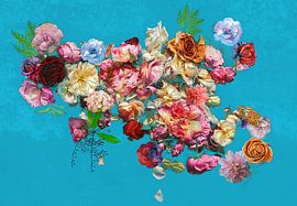 Summer rose bouquet by LUDMILA SHUMILOVA