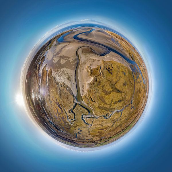 Tiny Planet Slufter Texel van Texel360Fotografie Richard Heerschap