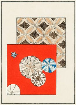 Lantern illustration. Traditional vintage Japanese ukiyo-e by Dina Dankers