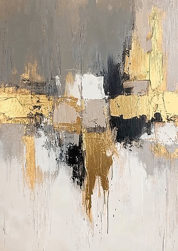 Beige and Gold Artwork