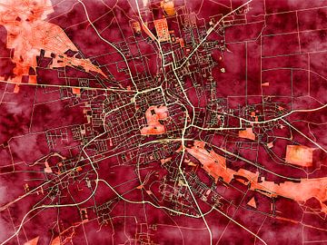 Map of Gotha with the style 'Amber Autumn' by Maporia