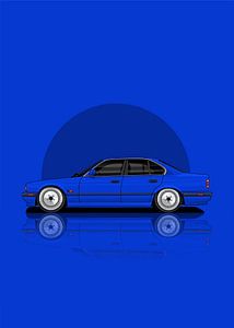 Art Car BMW E34  blue