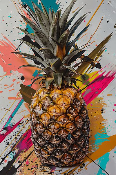 Pineapple in expressionist style by Poster Art Shop