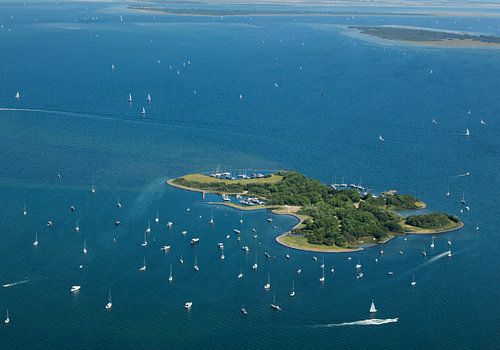 Recreatie eiland Ossehoek in de Grevelingen