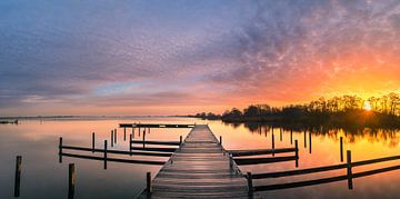 Zonsopkomst aan het Leekstermeer