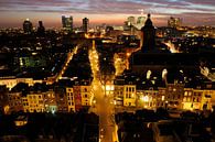 Uitzicht vanaf de Domtoren van Utrecht in de richting van de Zadelstraat van Donker Utrecht thumbnail