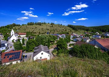 Uitzicht over Pfünz bij Eichstätt