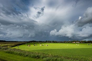 Een bui boven Schiermonnikoog