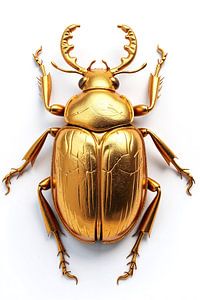 SCARAB: Modern Art Gold Art Print Wall Art