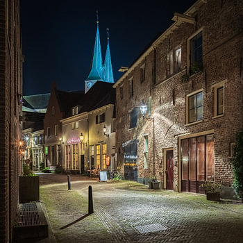 Roggestraat Deventer am Abend