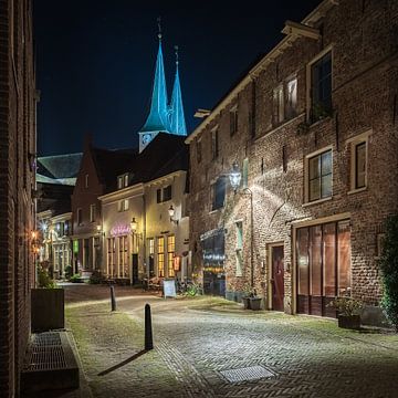 Roggestraat Deventer in the evening by Meindert Marinus
