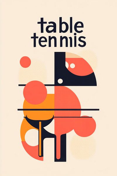 Tennis de table Sport Design graphique par Poster Art Shop