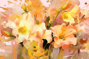 Stamper | Bezaubernde Blumenpracht | Stempel Blumen, bunte Umgebung von Blikvanger Schilderijen
