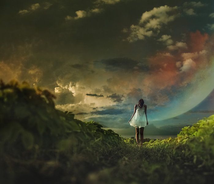 Je touche le ciel quand mes pieds touchent le sol. par Moonheart Artworks