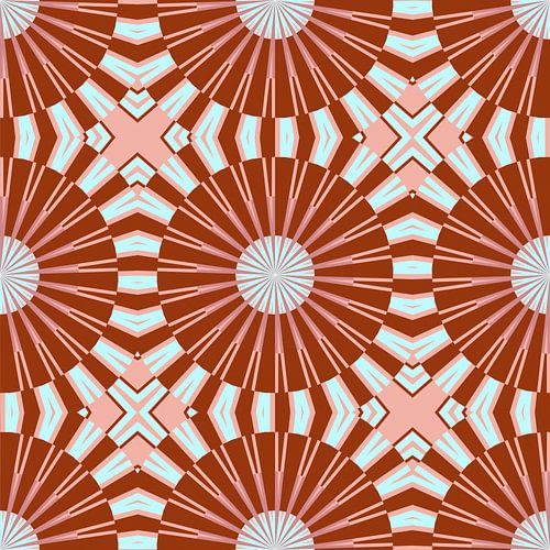 Japanese retro flowers by Mad Dog Art