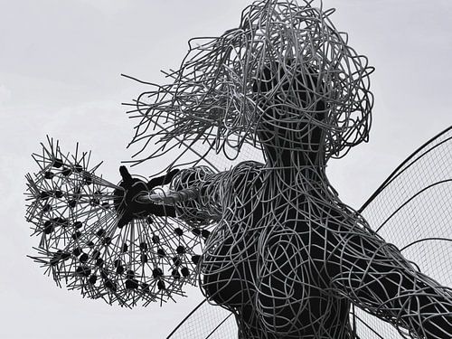 Femme mystérieuse dans le vent