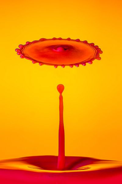 Orange drop splash (oblong) by Gig-Pic by Sander van den Berg