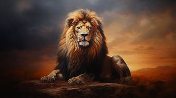 De leeuw, koning van de dieren van Danny van Eldik - Perfect Pixel Design