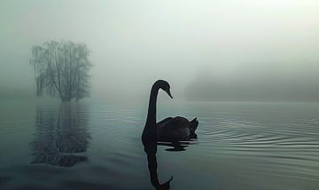 Mysterieuze Zwanen Reflectie van ByNoukk