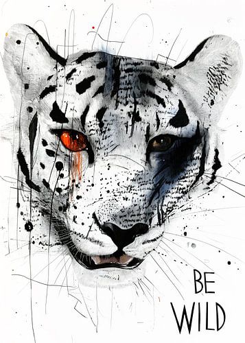 Wees wild dier tijger motiverende tekst