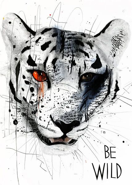 Sei wild Tier Tiger Motivationstext von JBJart Justyna Jaszke