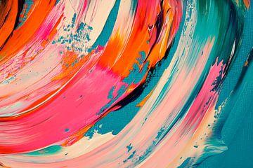 Colourful pattern - Abstract painting by Poster Art Shop