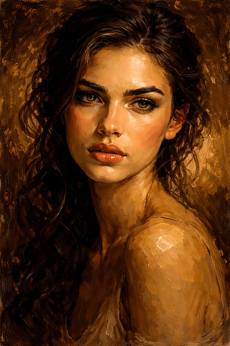 Portrait à l'huile « Gouden »
