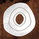 Abstracte geometrische cirkels in grunge roestbruin 10 van Dina Dankers thumbnail
