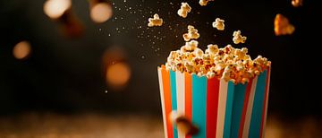 Popcornregen uit een kleurrijke beker van Poster Art Shop