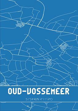 Blaupause | Karte | Oud-Vossemeer (Zeeland) von Rezona