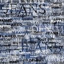 Word Wall Art Jeans van WordWallArts by Monique thumbnail