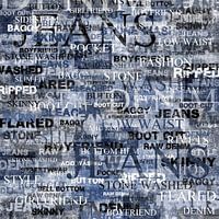 Word Wall Art Jeans