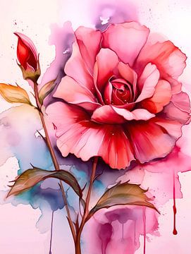 rote Rose von Virgil Quinn - Decorative Arts