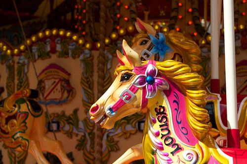 Paard op de draaimolen aan de Queen's Walk in Londen