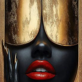 goud - zwart - rood van Gelissen Artworks