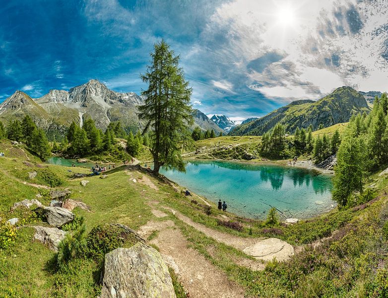 Lac Bleu with view of the Dent de Perroc, La Gouille, Evolène, Val d'Hérens, Valais - Valais, Switze by Rene van der Meer