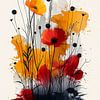 Composition des coquelicots sur Dakota Wall Art