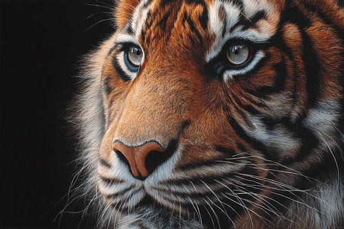 Tiger in Silent Light Intense Portrait of Strength