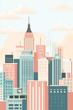 New York City in Pastel van Thea