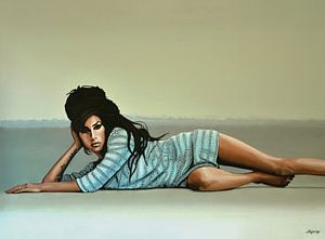 Peinture d'Amy Winehouse sur Paul Meijering