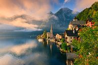 Sonnenaufgang in Hallstatt, Österreich von Henk Meijer Photography Miniaturansicht