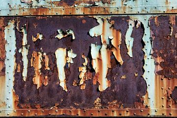 Flaking paint and Rust on Railroad Car by Rob Boon