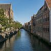 Die Pottenkade in Dordrecht an einem schönen sonnigen Tag von Patrick Verhoef
