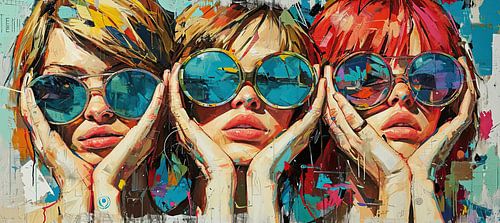 sunglasses portrait | Three Shades, One Gaze by Art Whims